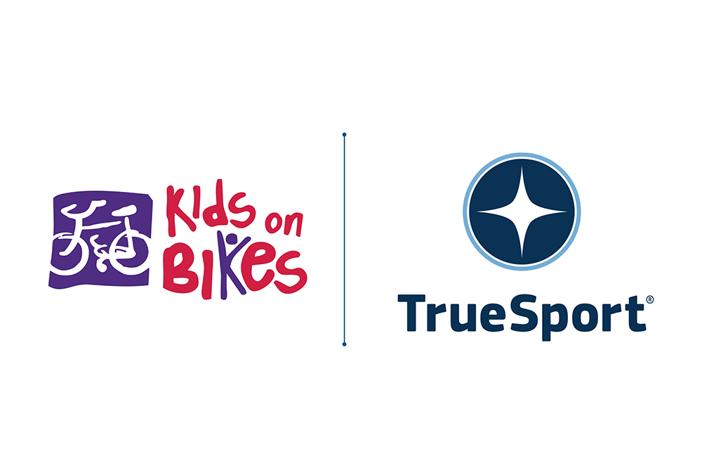 Kids on Bikes and TrueSport co-logo.