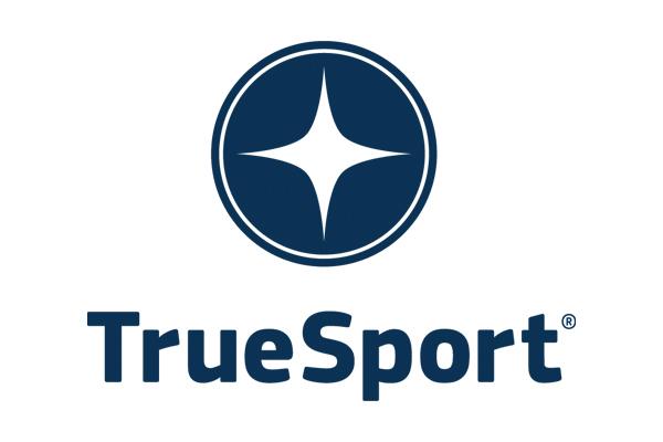 Blue TrueSport logo.